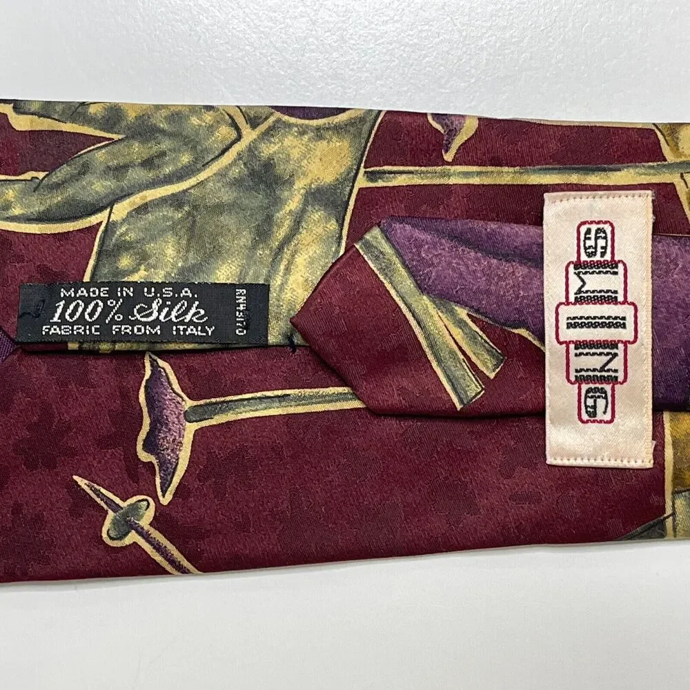 Swing All Silk Men’s Necktie Abstract Pattern Multicolor Casual Tie Made in USA